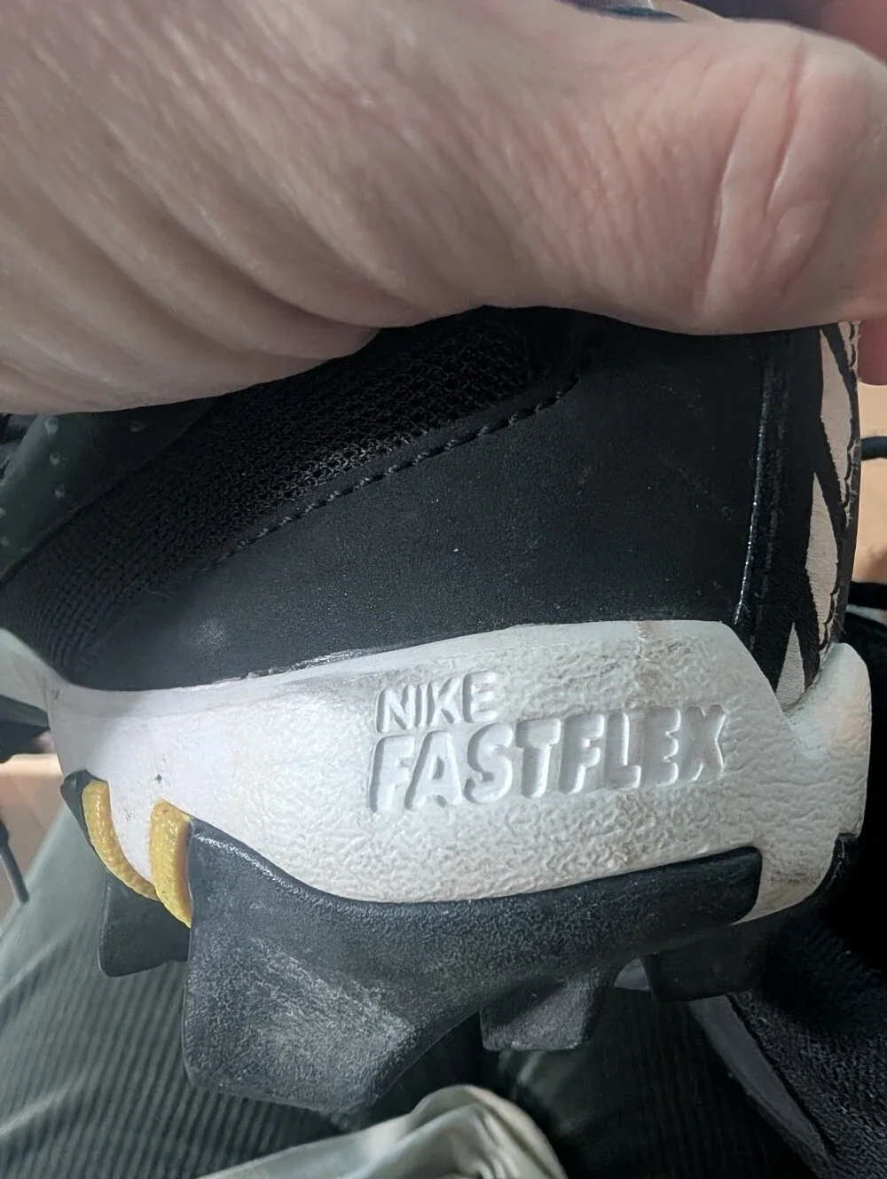 Nike Fastflex Vapor Cleats 7 Black White Yellow